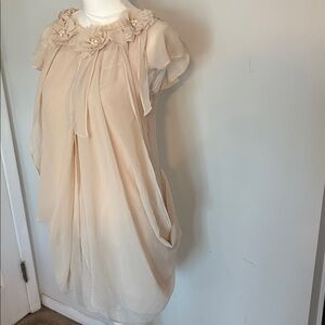 Ryu All Neutral Shift Cream Dress Medium